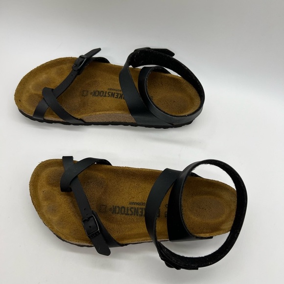 Birkenstock Women's Black and Tan Sandals Size 39 - Picture 5 of 15